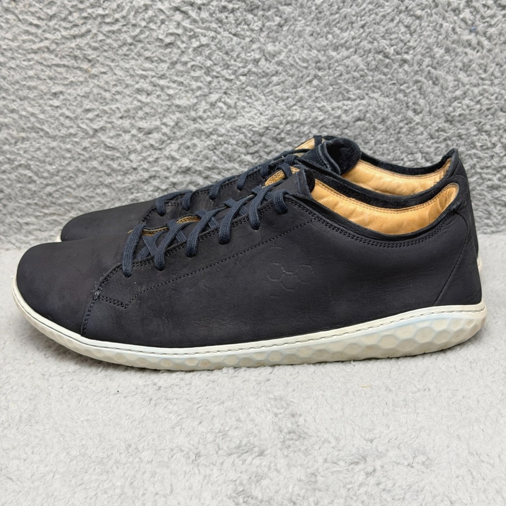 Vivobarefoot Geo Court III Mens Size 46 US 12.5 Sneakers Shoes Blue Leather - Picture 3 of 9